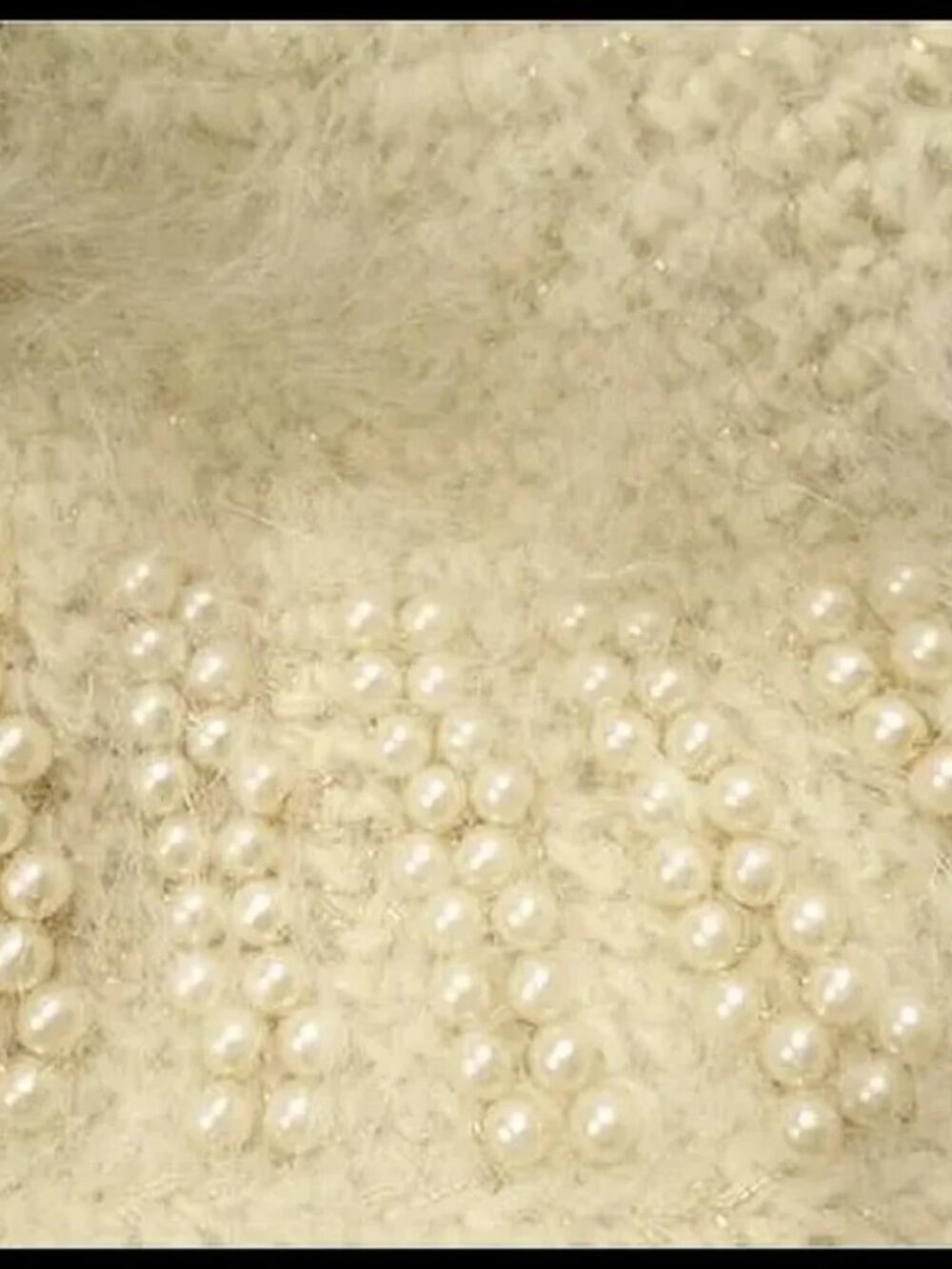 Formal Beanie Beaded Angora Cap Hat with Sparkle Edgy Vintage Winter Bride - Picture 4 of 8